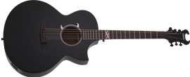 Schecter DIAMOND SERIES Machine Gun Kelly Satin Black  6-String Acoustic/Electric Guitar 2023